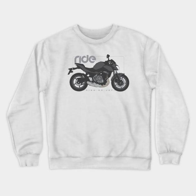 Ride z650 black Crewneck Sweatshirt by NighOnJoy